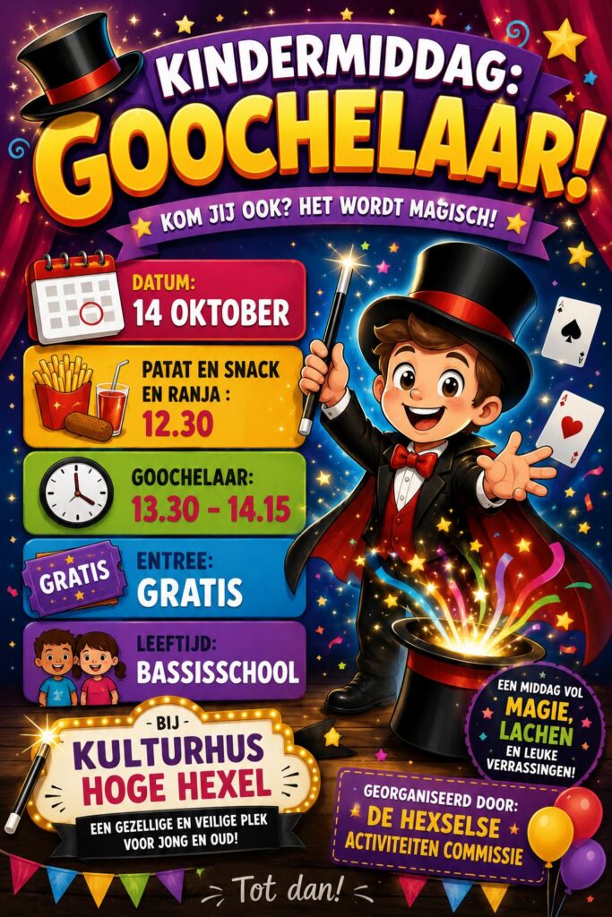 Kindermiddag Goochelaar